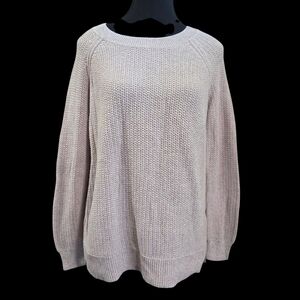 Old Navy Women's Cream Crew Neck Sweater Size MED